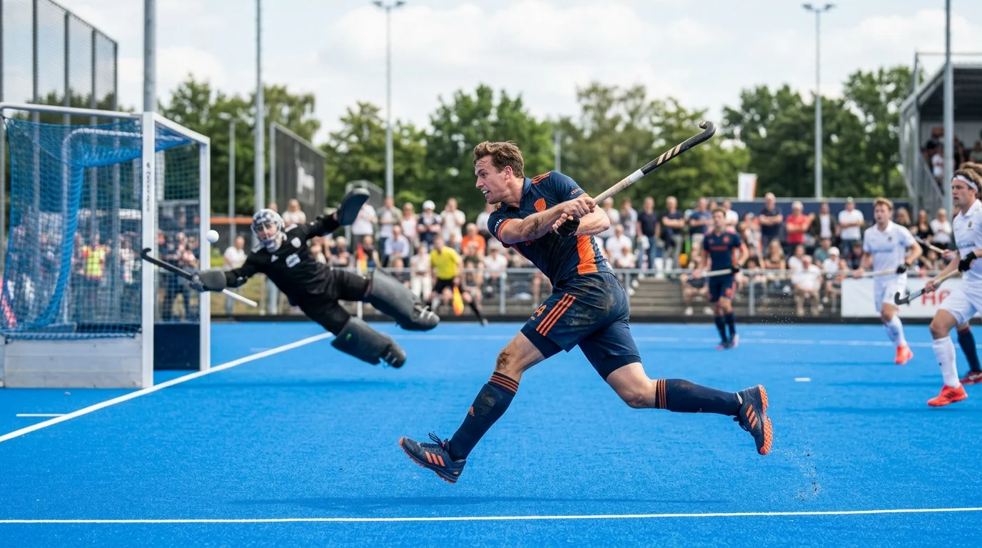 Drag flick опит за гол от penalty corner